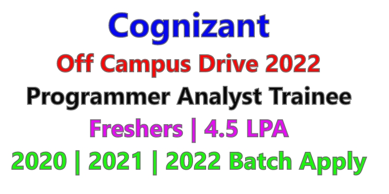 Cognizant GenC Off Campus Drive Freshers 2022 | Last Date: 16.10.22 | Apply Soon 